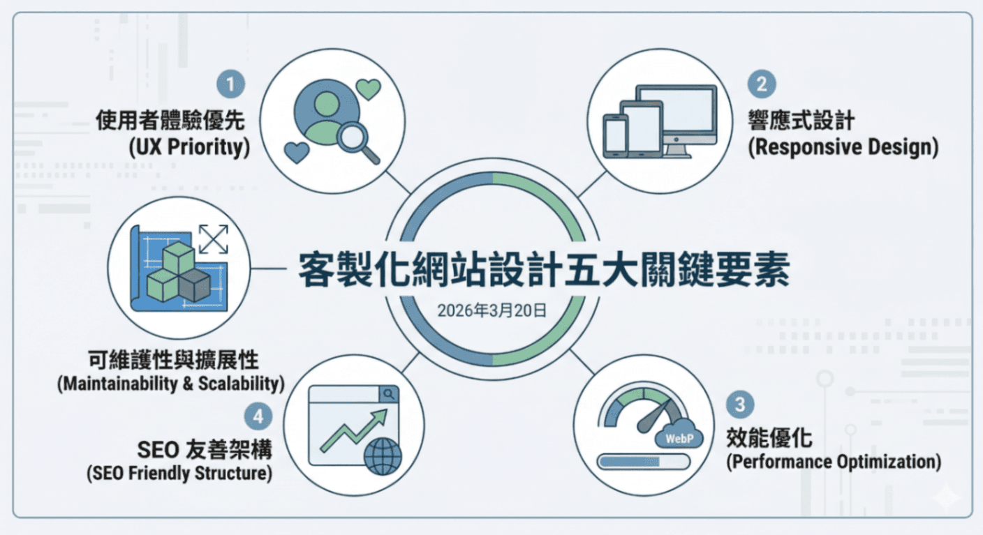 客製化網站設計的五大關鍵要素